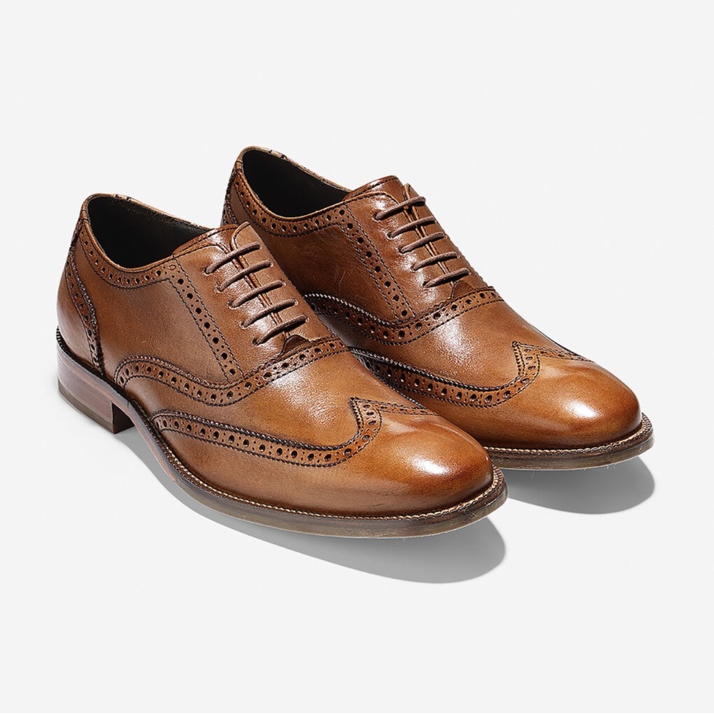 Williams Wingtip Oxford men leather boots cole haan sz 10
